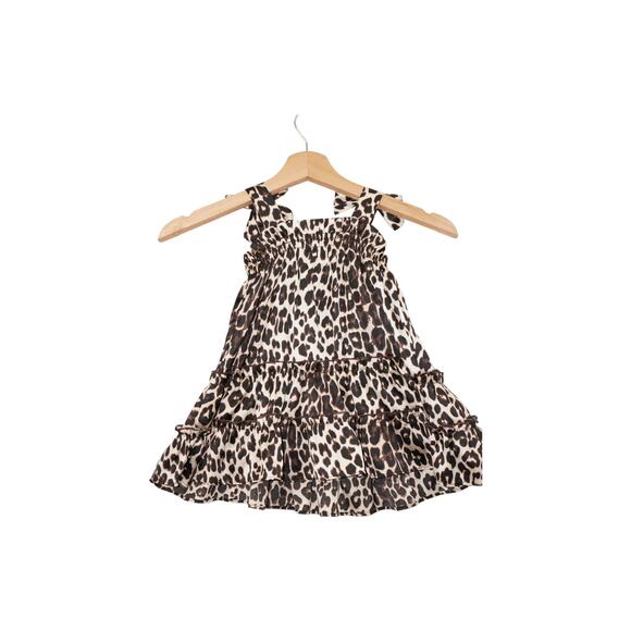 Rare Editions Leopard Print Ruffle Dress - Picture 2 of 5